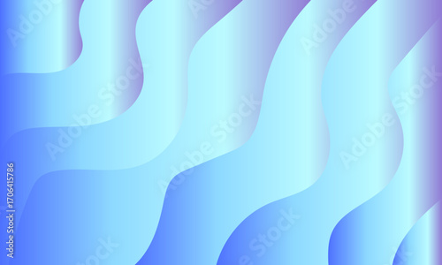 Abstract Wavy Gradient Background in Blue and Purple Tones vector illustration