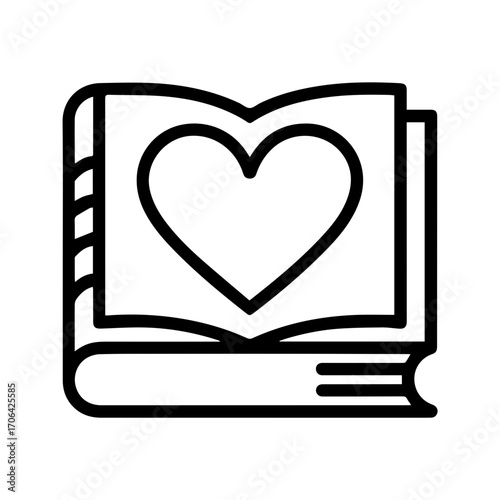 Show your love for reading with this cute open book and heart design, perfect for book clubs, libraries, and teachers. A symbol of knowledge and affection