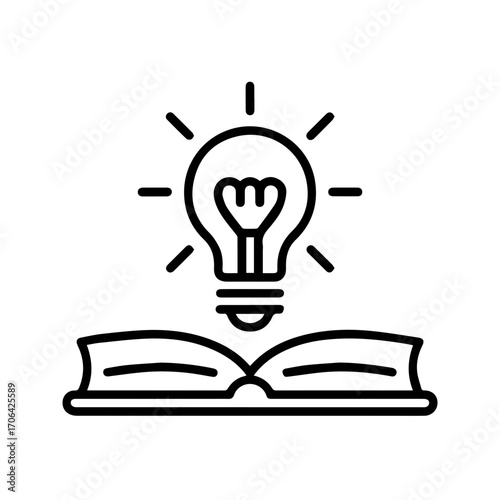 Unlock creative genius with education a vibrant lightbulb illuminating from an open book, conveying knowledge, inspiration, and learning for success