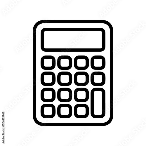 Sleek calculator icon for financial planning and accounting needs, perfect for business, education, and personal finance applications, modern design
