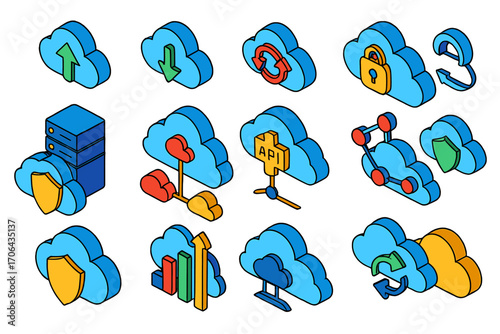 Zero Waste Essentials. Isometric vector illustration set Zero waste lifestyle: reusable shopping bag, refill station, stainless