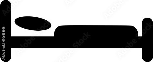 Bed furniture symbol double bed icon
