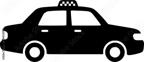 Taxi cab car vector icon
