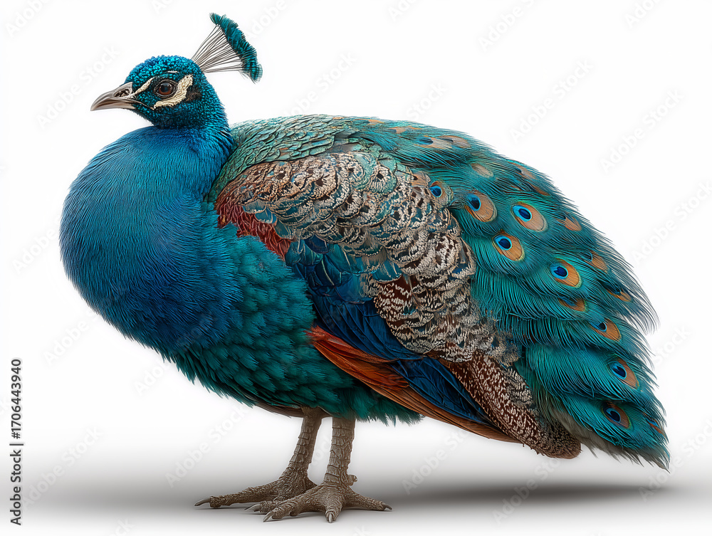 Obraz premium peacock isolated on white background
