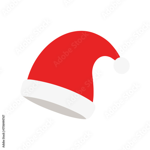 watercolor illustration of a santa hat with sof