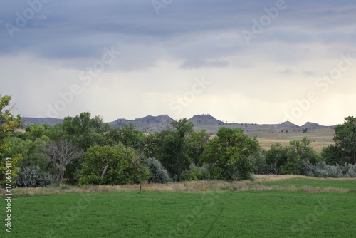 rain clouds in the distance