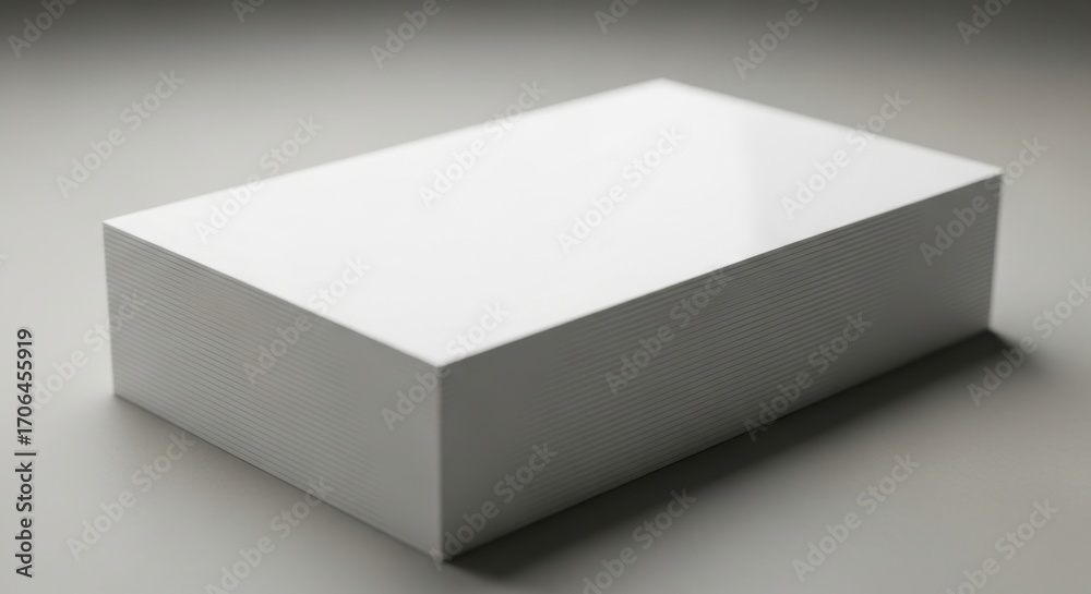 Fototapeta premium Clean Blank White Rectangular Box Packaging Mockup on a Light Gray Surface with Subtle Shadows