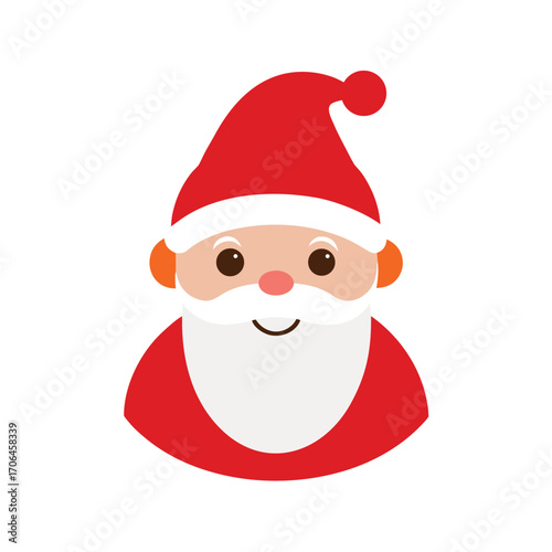 christmas red hat santa claus on white background.