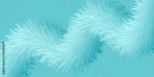 A single, soft white feather rests on a calming blue background, highlighting its light and delicate texture. bird, plume, feathers, boa, decoration, color, wing, pattern, swan, macro, soft, purple