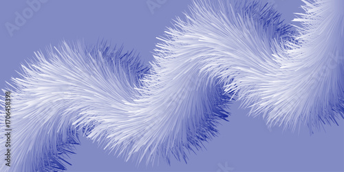 A delicate white bird feather floats softly against a vibrant blue background, a symbol of light and air. feathers, boa, pink, swan, softness, decoration, wing, isolated, purple, black, violet, flower
