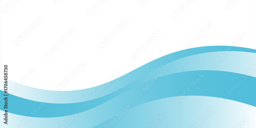Fototapeta premium Blue and white business wave banner background. vector