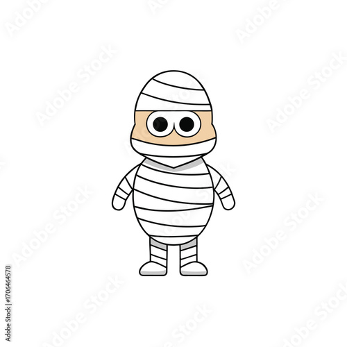 funny mummy cartoon on white background