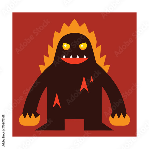  lava monster mascot vector