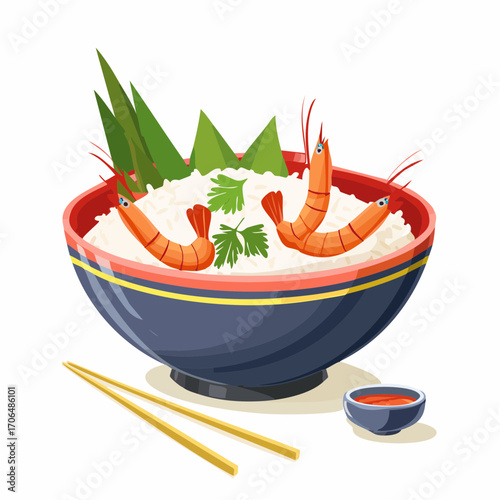 Bowl mit Garnelen