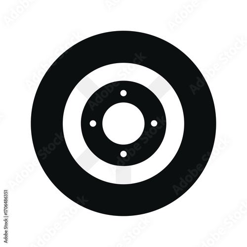 spare tire icon on white background.