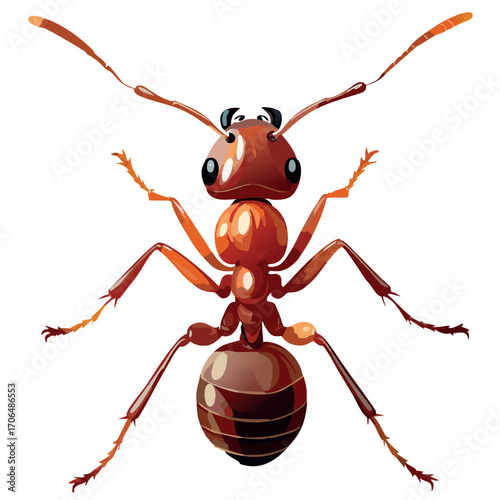a close up of the stinger of an ant on white background,