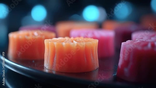 Colorful Snow Skin Mooncakes Resembling Art Pieces