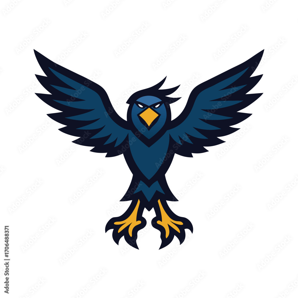 Obraz premium vector eagle mascot spread the wings 