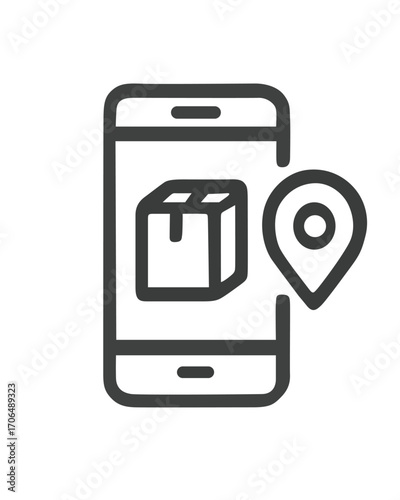 Online product loceation traking icon.eps