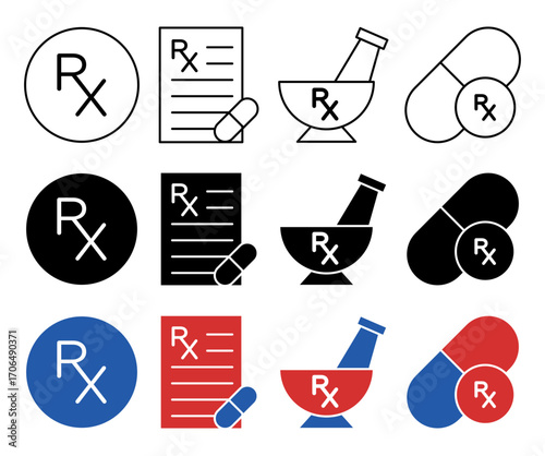 RX icon icon set