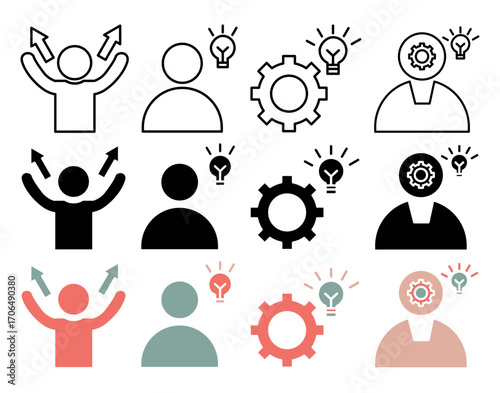 Realization icon set