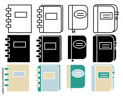 Notebook icon set