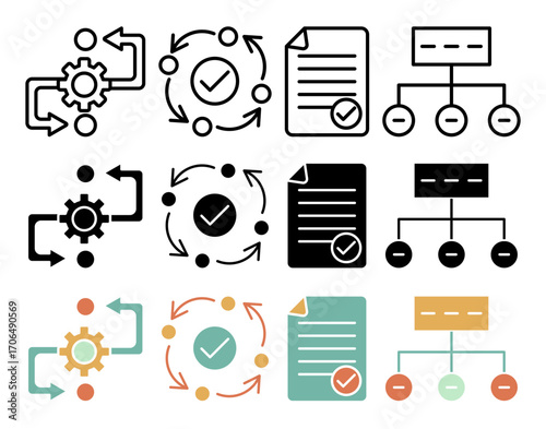 Methodology icon set