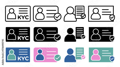 KYC icon set