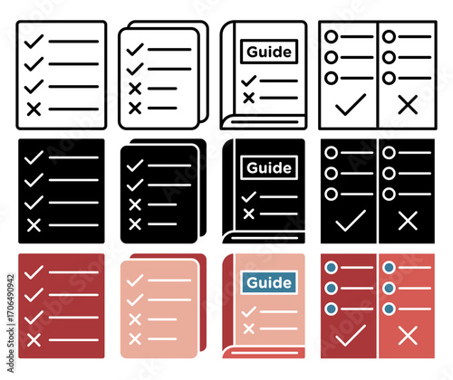 Guidelines icon set