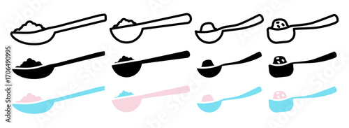 Full spoon icon set