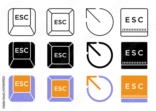 ESC icon set