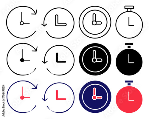 Duration icon set