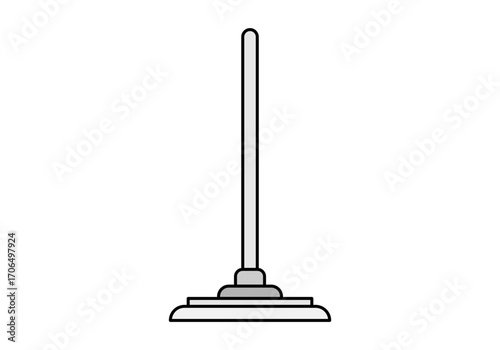 Icono negro de mopa en fondo blanco