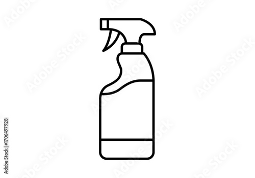 Icono negro de pulverizador en fondo blanco