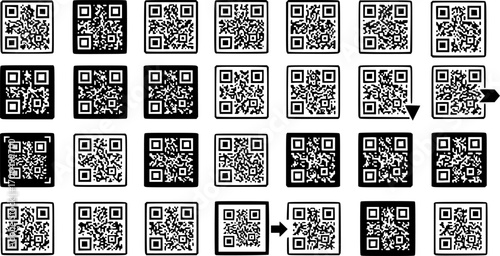 qr code square icon vector illustration