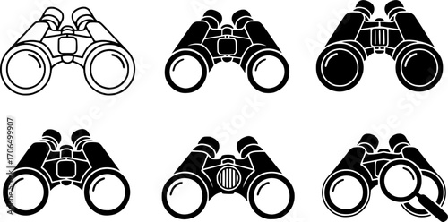 vector binocular icon vector illustration