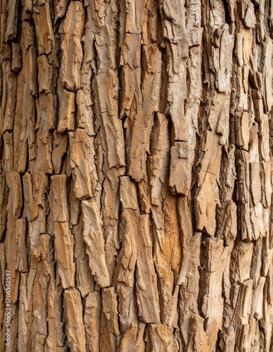 Close-up of a tree trunk's textured bark