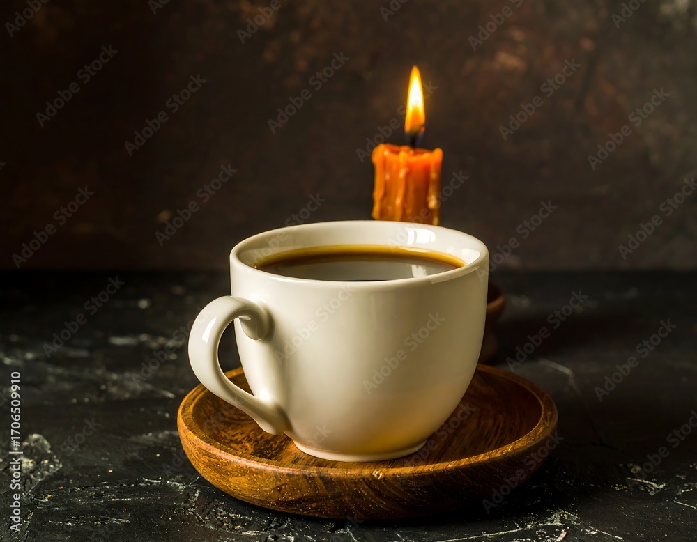 Fototapeta premium Still life of coffee and candle