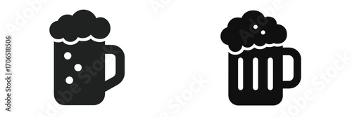 Beer mugs with frothy tops showcasing different styles at a casual gathering setting