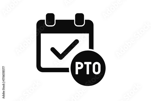 Calendar with checkmark indicates approved PTO request for personal time off