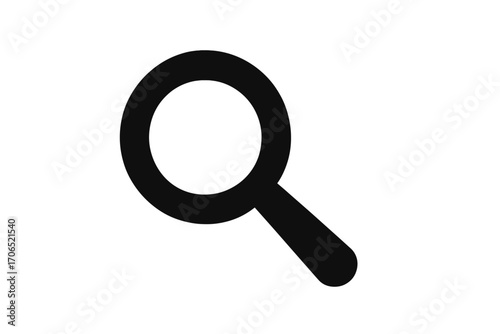 Search icon representing simplicity and clarity in digital design for user interfaces and applications