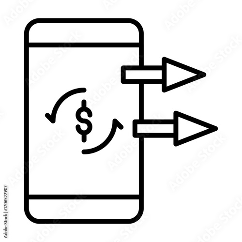 Paymentvector line icon design