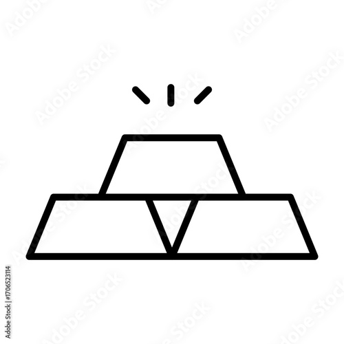 Goldvector line icon design