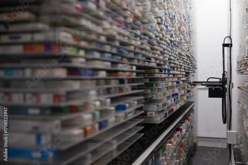 Automated storage system in a modern pharmacy