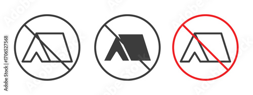 No camping sign style illustration. EPS 10 file