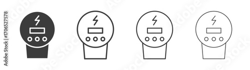 electric meter icon style illustration. EPS 10 file