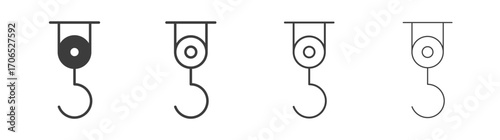 Winch hook icon style illustration. EPS 10 file