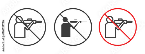 Stop hunting sign style illustration. EPS 10 file