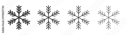 Snowflake icon style illustration. EPS 10 file