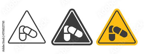 Side effects sign style illustration. EPS 10 file